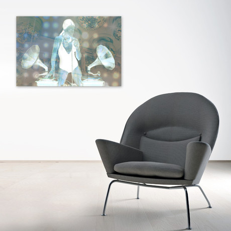 Shiny Vintage DJ (24"L x 16"W)