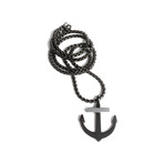 Anchor Away Necklace (Black)