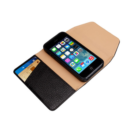 Leather Wallet Case // iPhone 5/5S (Black)