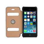 Vintage Folio Case With Suction Cup // iPhone 5S (Black)