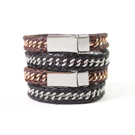 Dexter Bracelet (Brown + Rose Gold)