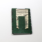 Carbonlite™ with Money Clip // Green (With RFID)