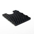 Carbonlite™ with Money Clip // Large Weave Blue (With RFID)