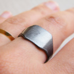 Forma // Square Ring // Oxidized Silver (US Ring 5)