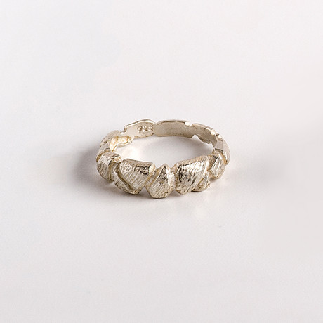 Rocks Ring // Solid White Gold 14k (US Ring 5)
