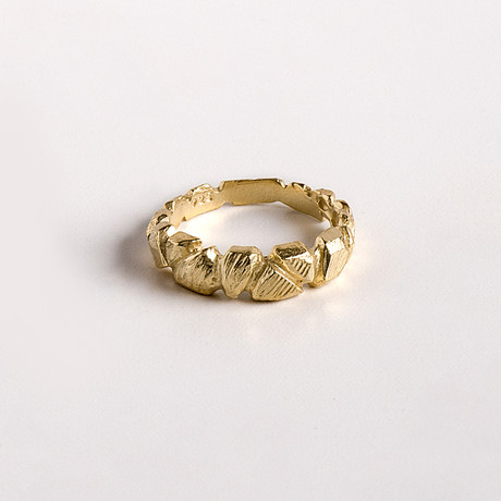 Rocks Ring // Solid Yellow Gold 14k (US Ring 5)
