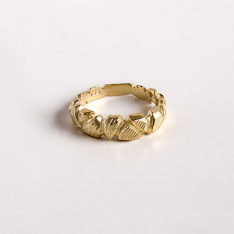 Rocks Ring // 18 Gold-Plated Sterling Silver (US Ring 5)