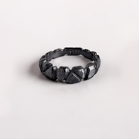 Rocks Ring // Oxidized Sterling Silver (US Ring 6)