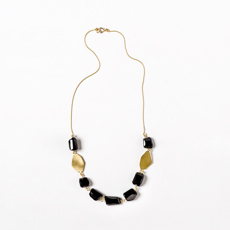 Black Onyx Nuggets Necklace