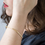 Geometric Gold Bangle // Set of 3 (Small 2.5")