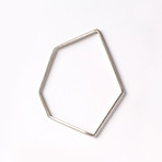 Geometric Silver Bangles // Set of 3 (Small 2.5")