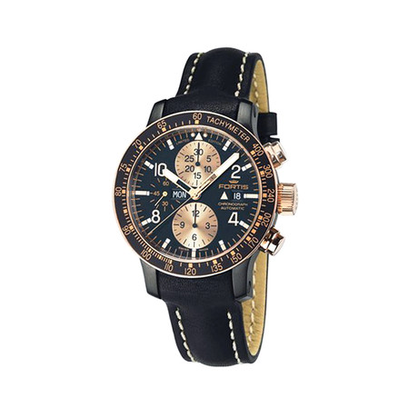B-42 Stratoliner Chronograph // Black + Rose Gold
