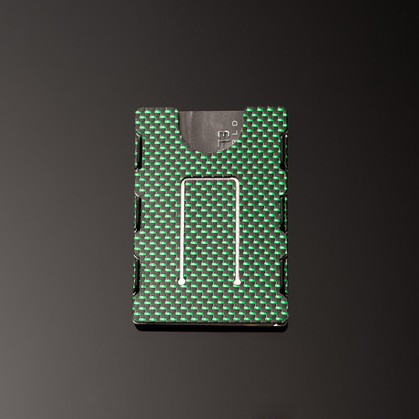Carbonlite™ with Money Clip // Green (With RFID)