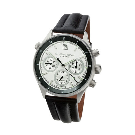 Gagarin Russian Manual Wind Chronograph // White