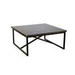 Thomas Rustic Coffee Table with Steel Legs