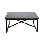 Thomas Rustic Coffee Table with Steel Legs