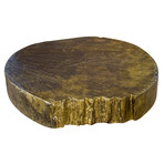 Tirian Rustic Live Edge Coffee Table with Steel Base