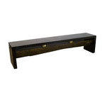 Vinson Gold and Rustic Black Live Edge Bench