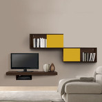 Venice Wall Unit // Dark Elm + Yolk