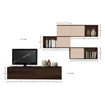 Catania Wall Unit // Dark Elm + Frappe