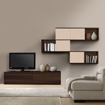 Catania Wall Unit // Dark Elm + Frappe