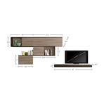 Genoa Wall Unit // Dark Elm + Walnut