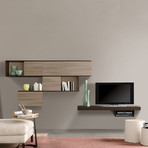 Genoa Wall Unit // Dark Elm + Walnut