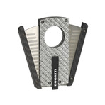 Bugatti Carbon Fiber Cigar Cutter // Black & Silver