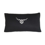 Skull and Antlers Pillow (Brown, Brick)