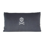 Skull & Bone Icon Pillow (Brown, Brick)