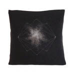 Geometric Starburst Pillow // Square (Orange, Gold)