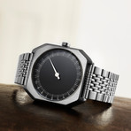 Slow Jo 02 Quartz // Silver Case + Black Dial