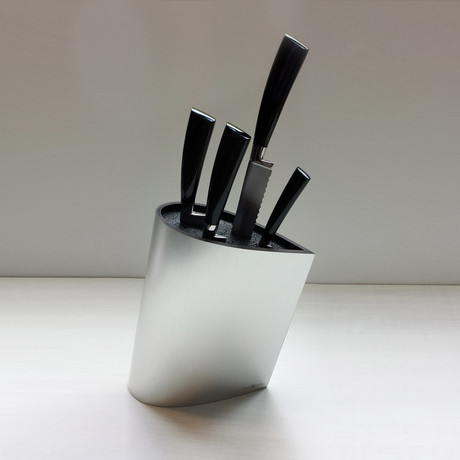 Black Resin Handle 4-Piece Knife Set // Ceppo Bag