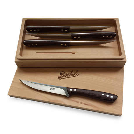 Big Steak 4-Piece Wenge Handle Knife Gift Set