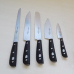 Rail Collezione 5-Piece Resin Sintesi Knife Set // Walnut Block