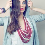 Scarf-lace // Braided (Bordeaux)