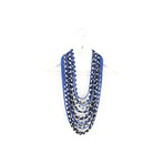 Scarf-lace // Multi (Light Yellow, Brown & Blue)