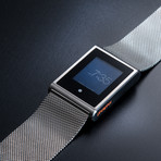 Touch Time // Black on Mesh Band