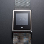 Touch Time // Black on Mesh Band
