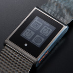 Touch Time // Black on Mesh Band