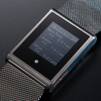 Touch Time // Black on Mesh Band