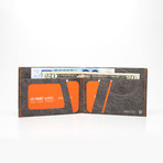 Stitched SlimFold(TM)Tyvek® Wallet-MICRO (Black and Gray)