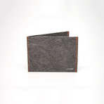 Stitched SlimFold(TM)Tyvek® Wallet-MICRO (Black and Gray)