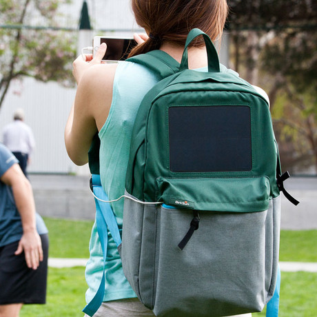 Boost Solar Backpack // Teal + Grey