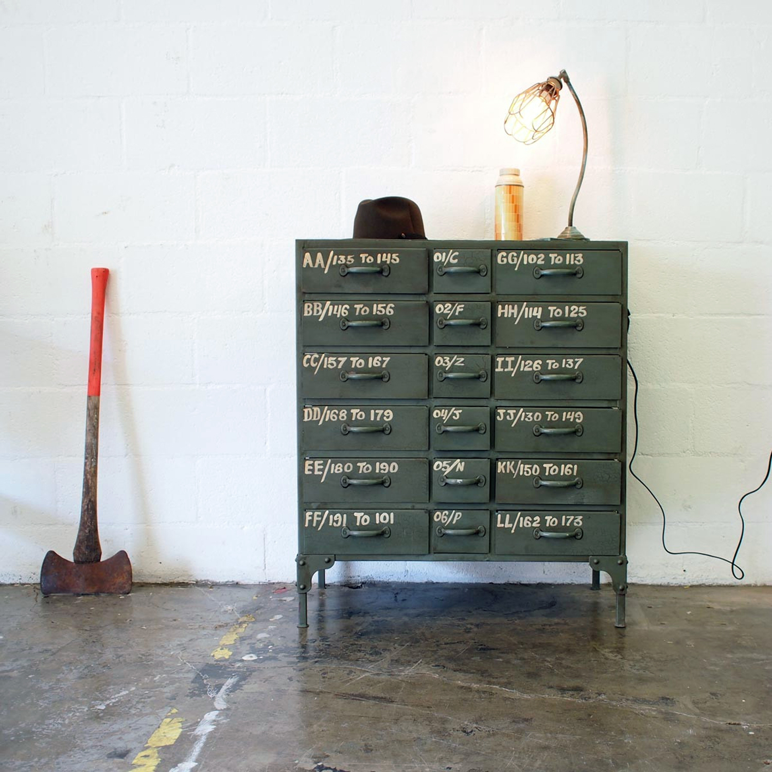 French Military 18 Drawer Chest Crash Industrial Supply Co
