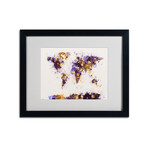 Michael Tompsett // Paint Splashes World Map 4 // Matted Framed