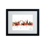 London England Skyline // Matted Framed