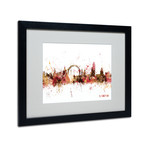 London England Skyline // Matted Framed