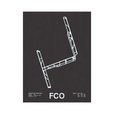 FCO // Leonardo da Vinci–Fiumicino Airport Screenprint