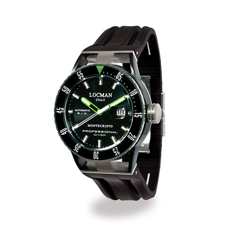 Montecristo Professional PVD Automatic  // Black + Green (Black Strap)